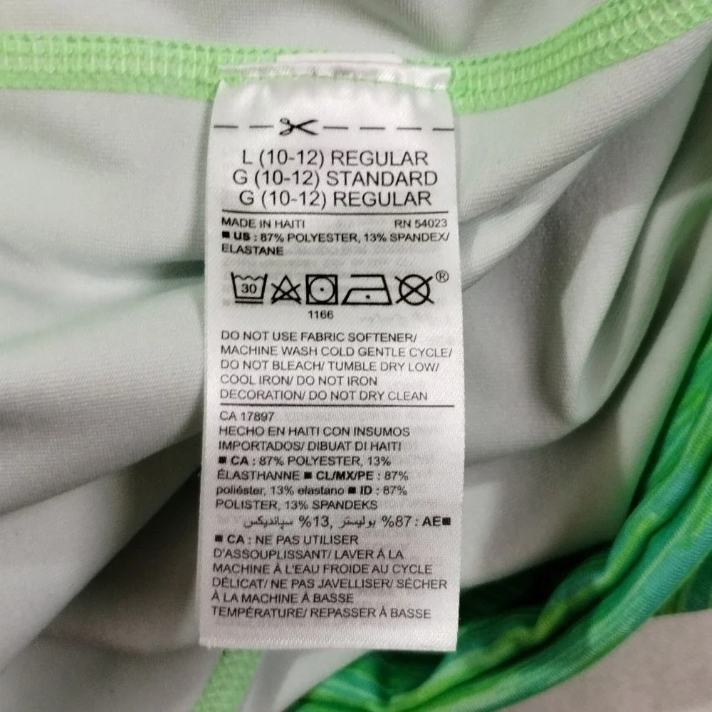 Old Navy Active Go Dry Girls Size Large Green Tank Top‎ Leggings Set Dance Cheer